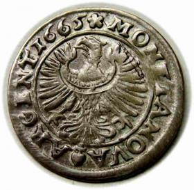 Obrazek 2 dla: 3 krajcary 1665 Chrystian Wołowski Księstwo Brzesko  Legnicko  Wołowskie Brzeg