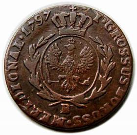 Obrazek 2 dla: Grosz 1797 Fryderyk Wilhelm II Prusy Południowe Wrocław