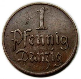 Obrazek dla: 1 fenig 1923 Wolne Miasto Gdańsk