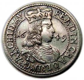 Obrazek dla: 3 krajcary 1649 Ferdynand Karol Austria Hall