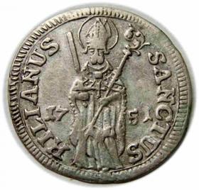 Obrazek dla: Szeląg 1751 Karol Filip von Greiffenclau zu Vollrads Wurzburg