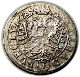 Obrazek 2 dla: 3 krajcary 1629 Ferdynand II Habsburg Austria Wiedeń