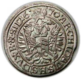Obrazek 2 dla: 3 krajcary 1670 Leopold I Habsburg Wrocław