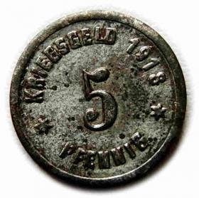 Obrazek dla: 5 fenigów 1918 Działdowo Soldau