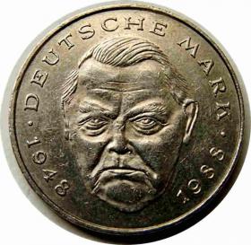 Obrazek dla: 2 marki 1992 Ludwik Erhard Niemcy
