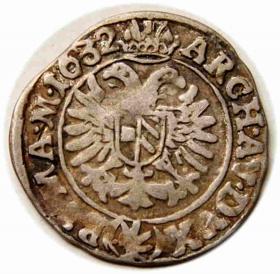 Obrazek 2 dla: 3 krajcary 1632 Ferdynand II Habsburg Kutna Hora