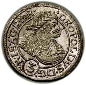 Obrazek dla: 3 krajcary 1670 Leopold I Habsburg Wrocław
