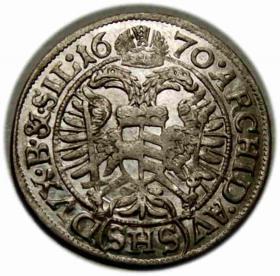Obrazek 2 dla: 3 krajcary 1670 Leopold I Habsburg Wrocław