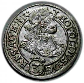 Obrazek dla: 3 krajcary 1670 Leopold I Habsburg Wrocław