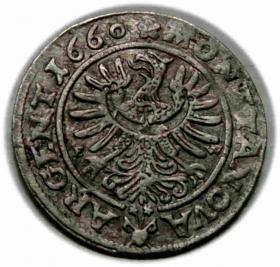Obrazek 2 dla: 3 krajcary 1663 Ludwik IV Legnicki Księstwo Brzesko  Legnicko  Wołowskie Brzeg