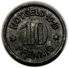 Obrazek dla: 10 fenigów 1919 Racibórz Ratibor