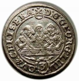 Obrazek dla: 3 krajcary 1656 Jerzy III, Ludwik IV, Chrystian, Księstwo Brzesko  Legnicko  Wołowskie Brzeg