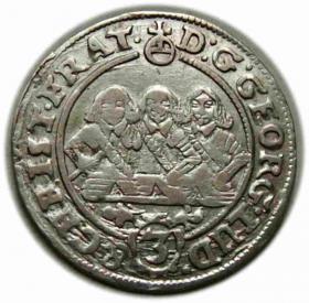 Obrazek 2 dla: 3 krajcary 1658 Jerzy III, Ludwik IV, Chrystian, Księstwo Brzesko  Legnicko  Wołowskie Brzeg
