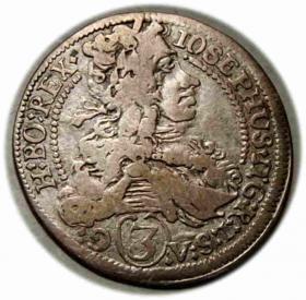 Obrazek 2 dla: 3 krajcary 1706 Józef I Habsburg Austria Graz
