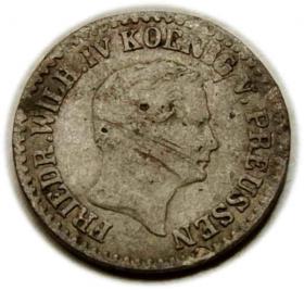 Obrazek 2 dla: 1 srebrny grosz 1850 Fryderyk Wilhelm IV Prusy Berlin