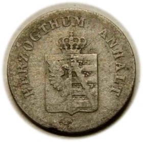 Obrazek 2 dla: 1 srebrny grosz 1855 Henryk Anhalt  Kothen Księstwo Anhalt
