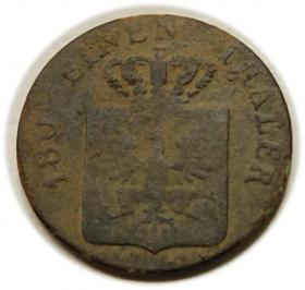 Obrazek 2 dla: 2 fenigi 1821 Fryderyk Wilhelm III Prusy Wrocław