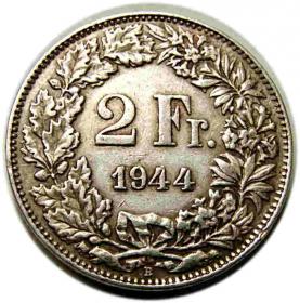 Obrazek dla: 2 franki 1944 Szwajcaria