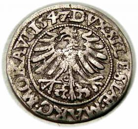 Obrazek 2 dla: Grosz 1547 Ferdynand I Habsburg Wrocław