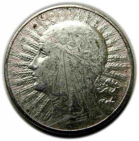Obrazek dla: 10 złotych 1932 Głowa Kobiety II RP Londyn