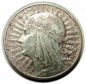 Obrazek dla: 10 złotych 1933 Głowa Kobiety II RP Warszawa