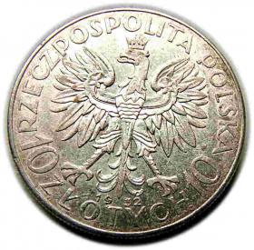Obrazek 2 dla: 10 złotych 1932 Głowa Kobiety II RP Londyn