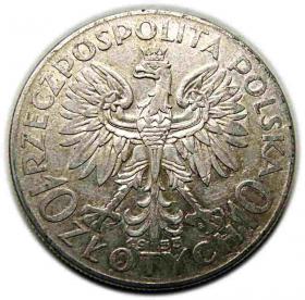 Obrazek 2 dla: 10 złotych 1933 Głowa Kobiety II RP Warszawa