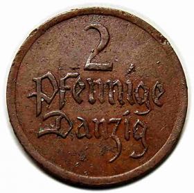 Obrazek dla: 2 fenigi 1926 Wolne Miasto Gdańsk