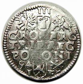 Obrazek 2 dla: Trojak 1594 Zygmunt III Waza Poznań