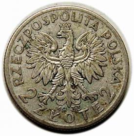 Obrazek 2 dla: 2 złote 1934 Głowa Kobiety II RP Warszawa