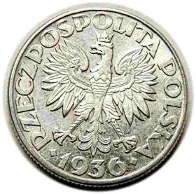 Obrazek 2 dla: 2 złote 1936 Żaglowiec II RP Warszawa