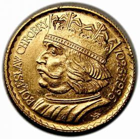 Obrazek 2 dla: 10 złotych 1925 Bolesław Chrobry II RP złoto