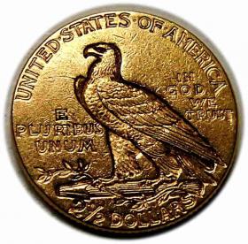 Obrazek 2 dla: 2 1/2 dolara 1926 USA Filadelfia złoto