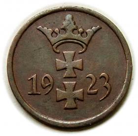 Obrazek 2 dla: 1 fenig 1923 Wolne Miasto Gdańsk