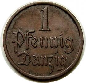 Obrazek 2 dla: 1 fenig 1937 Wolne Miasto Gdańsk