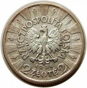 Obrazek 2 dla: 2 złote 1934 Józef Piłsudski II RP Warszawa