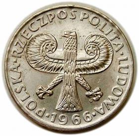 Obrazek 2 dla: 10 złotych 1966 VII wieków Warszawy PRL 