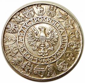 Obrazek 2 dla: 100 złotych 1966 Mieszko i Dąbrówka PRL