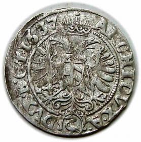 Obrazek 2 dla: 3 krajcary 1637 Ferdynand III Habsburg Wrocław