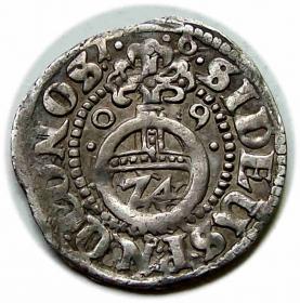 Obrazek dla: Grosz 1609 Filip Juliusz Wołogoski Księstwo Wołogoskie Nowopole
