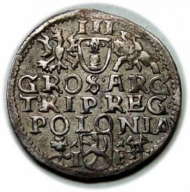Obrazek 2 dla: Trojak 1595 Zygmunt III Waza Wschowa
