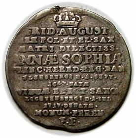 Obrazek 2 dla: Dwugrosz 1717 August II Mocny Sas Drezno