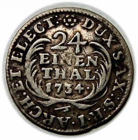 Obrazek dla: 1/24 talara 1734 August III Sas Drezno