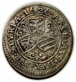 Obrazek 2 dla: 3 krajcary 1626 Ferdynand II Habsburg Austria Graz