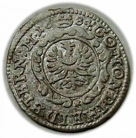 Obrazek 2 dla: 1 krajcar 1684 Chrystian Ulryk Księstwo Oleśnickie Oleśnica
