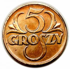 Obrazek dla: 5 groszy 1938 II RP Warszawa