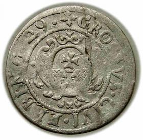 Obrazek 2 dla: Grosz 1629 Gustaw II Adolf Elbląg