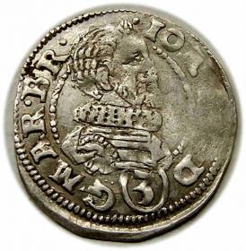 Obrazek dla: 3 krajcary 1611 Jan Jerzy Hohenzollern Księstwo Karniowskie Karniów