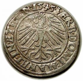Obrazek 2 dla: Grosz 1545 Fryderyk II Legnicki Księstwo Brzesko  Legnicko  Wołowskie Legnica