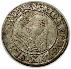 Obrazek dla: Grosz 1544 Fryderyk II Legnicki Księstwo Brzesko  Legnicko  Wołowskie Legnica